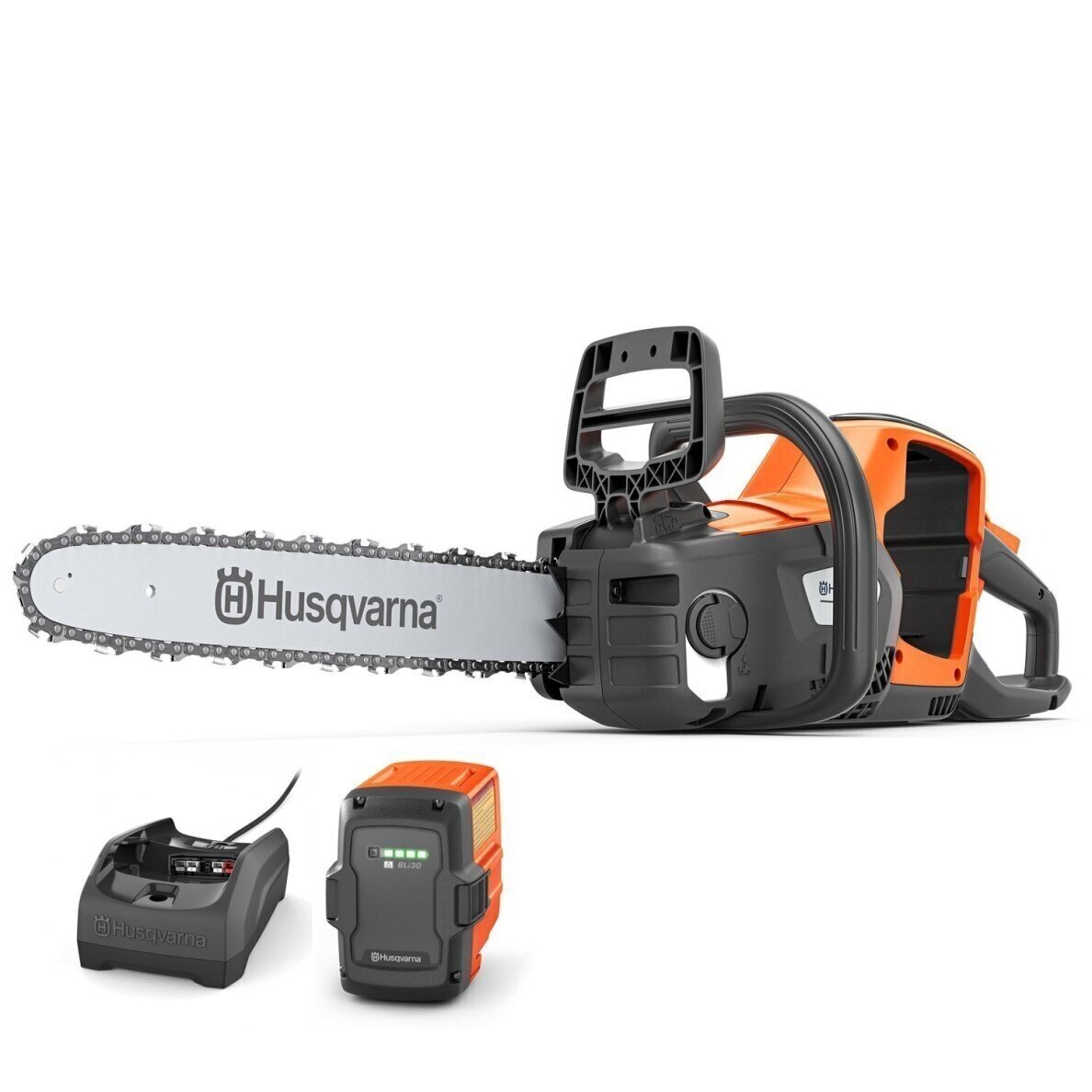 Husqvarna 242i akumuliatorinis pjūklas su akumuliatoriumi ir įkrovikliu